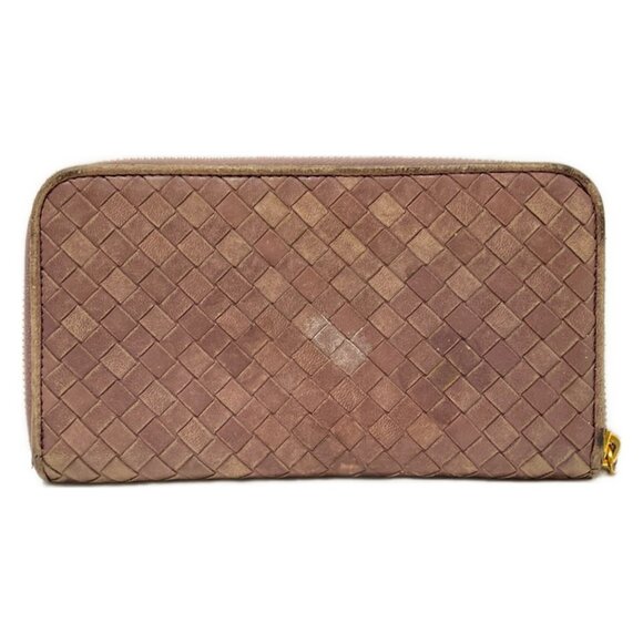 Auth BOTTEGA VENETA Zip Around Wallet, Intrecciato 114076 Light Purple Leather - Picture 3 of 13